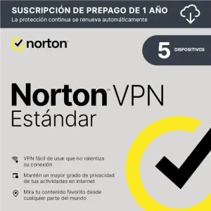 Norton VPN Standard 1 Usuario 5 Dispositivos 1 Año - Caja
