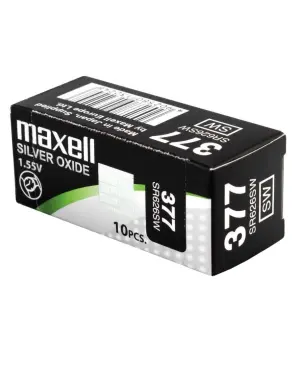 MAXELL MICRO PILAS PLANAS ÓXIDO DE PLATA 1,55V - SR626SW 377 CAJA 10U