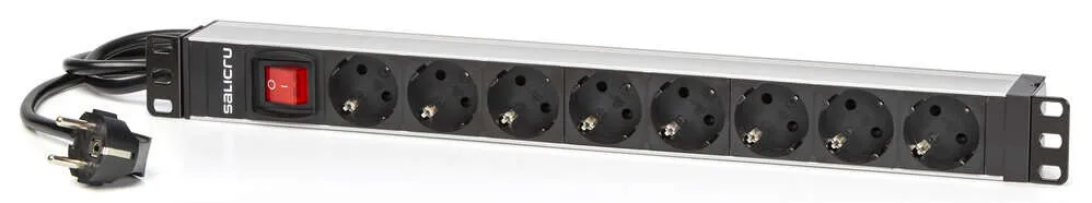 Salicru Regleta Sps Pdu Unidad De Distribucion De Energia - 8 Tomas Tipo Schuko - Color Negro