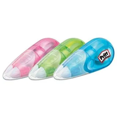 Pritt Micro Roller Cinta Correctora 5mm x 6m - Aplicación Limpia - Reciclable - Colores Azul, Verde y Rosa