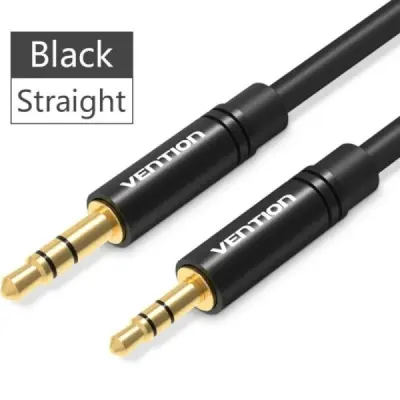 Vention Cable de Audio Estéreo 1.5m Jack 3.5mm a Jack 2.5mm Conectores Oro Negro