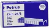 Petrus Grapas Galvanizadas 22/6 - Hasta 30 Hojas - Caja de 1000 Unidades