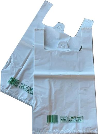 Bolsa De Camiseta 42X53Cm 50 Micras 70% Reciclado Paquete 1Kg