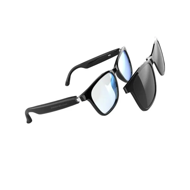 Energy Sistem Rayflex Music - Gafas Bluetooth, Lentes Anti Luz Azul, Clip de Sol, Resistente al Agua, Micrófono Integrado