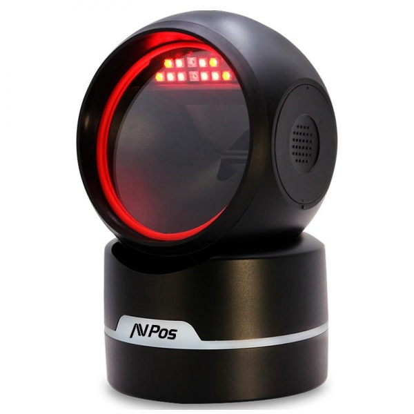 Avpos Avp-M680-2D Lector De Codigos De Sobremesa - Escaneo Automatico - Lectura De Codigos 1D, 2D Y Qr - Usb Y Serie - Color Negro