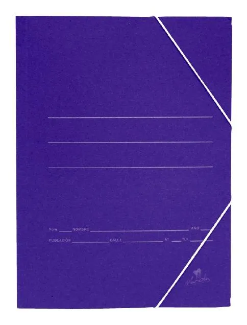 Mariola Carpeta Cartón Básica 500Gr Gomas Solapa Folio 34X25Cm Cartón Mate Azul -20U-