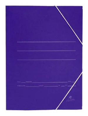 Mariola Carpeta Cartón Básica 500gr Gomas Solapa Folio 34x25cm Cartón Mate Azul - 20 Unidades