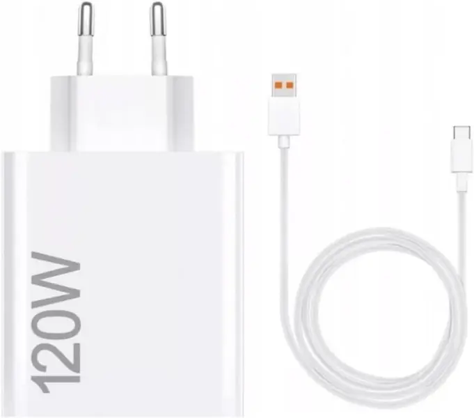 Xiaomi 120W HyperCharge Cargador de Pared USB-A con Cable Blanco