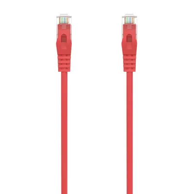 Aisens Cable de Red Latiguillo RJ45 LSZH Cat.6A 500 MHZ UTP AWG24 - 1.5m - Libre de Halogenos - 10 Gigabit/s - Color Rojo