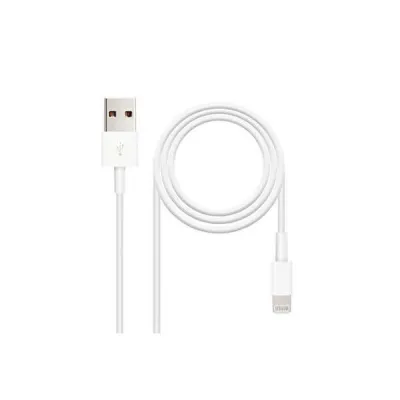Nanocable Cable USB-A 2.0 Macho a Lightning Macho 2m Blanco