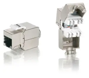 KIT 8 UDS CONECTOR HEMBRA RJ45 FTP CAT6 PANEL KEYSTONE