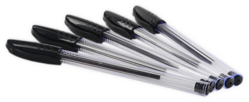 Mktape Pack De 36 Boligrafos Triangulares De Bola - Punta Redonda De 1.0Mm - Escritura Suave - Color Negro