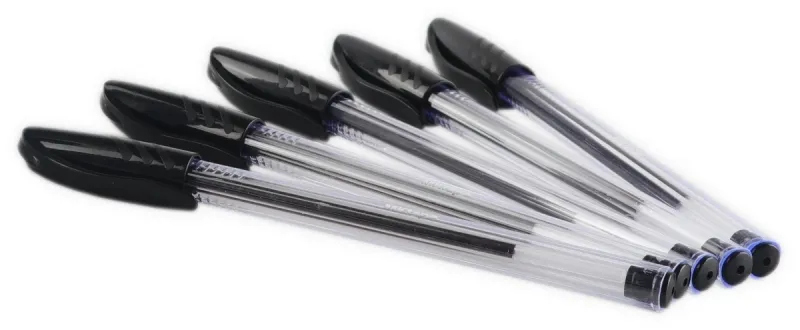 Mktape Pack De 36 Boligrafos Triangulares De Bola - Punta Redonda De 1.0Mm - Escritura Suave - Color Negro