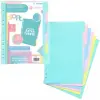 CARCHIVO SEPARADORES 6 POSICIONES A4 PP EXTRA FUERTE COLORES SOFT