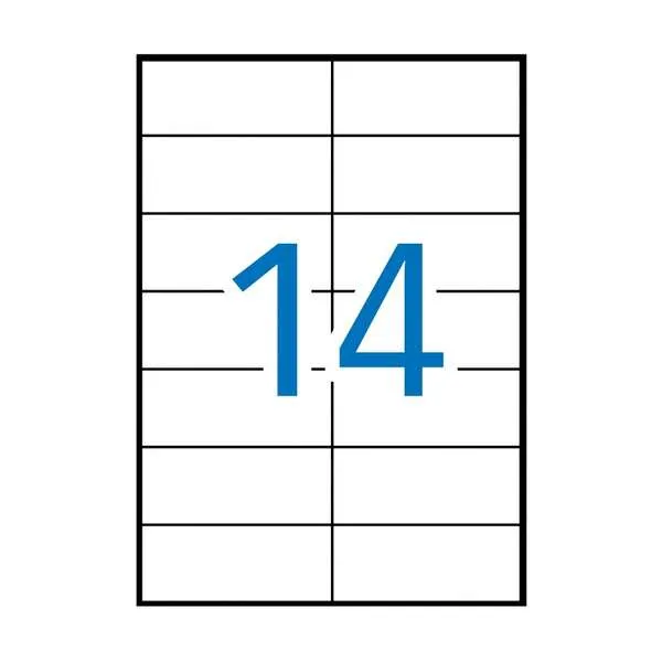 Apli Pack De 1.400 Etiquetas 105X42.4Mm - Adhesivo Permanente - Cantos Rectos - Color Blanco