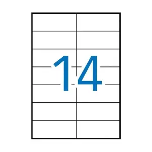 Apli Pack de 1.400 Etiquetas 105x42.4mm Adhesivo Permanente Color Blanco