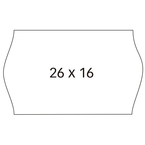 Apli Etiquetas Para Etiquetadora De Precios 26X16mm Sinusoidal 6 Rollos De 1000 Blancas