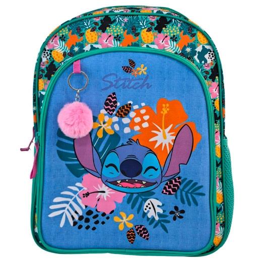Toybags Mochila Primaria Stitch Tropical Doble Compartimento 44X30X20Cm Adaptable A Carro