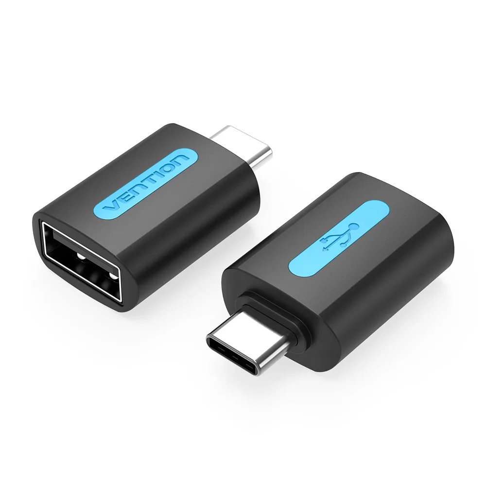 Vention Adaptador USB-C Macho a USB 2.0 A Hembra - Negro