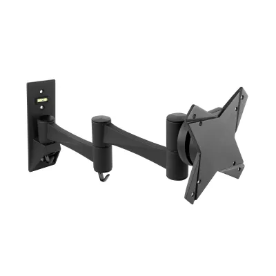 Tooq Soporte De Pared Con Brazo Articulado Para Tv De 13"-27" - Giratorio E Inclinable - Gestion De Cables - Peso Max 15Kg - Vesa 100X100Mm - Color Negro