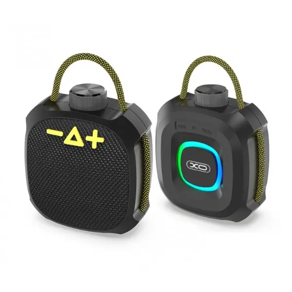 XO F77 Altavoz Portátil Bluetooth 5.3 IP66 1200mAh Linterna RGB Manos Libres Negro