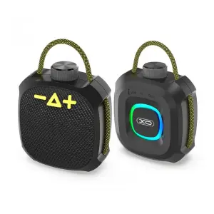 XO F77 Altavoz Portátil Bluetooth 5.3 IP66 1200mAh Linterna RGB Manos Libres Negro