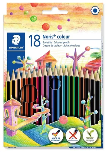 Staedtler Lápices De Colores Noris Colour Wopex Ecológico Surtidos Estuche 18 Ud