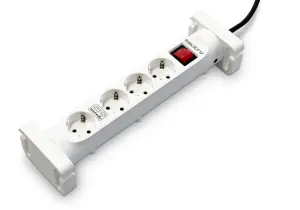 Salicru Regleta SPS SAFE 4S - Protectores Eléctricos Activos - 4 Tomas Schuko - Blanco