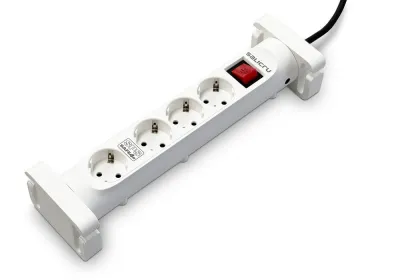 Salicru Regleta SPS SAFE 4S - Protectores Eléctricos Activos - 4 Tomas Schuko - Blanco