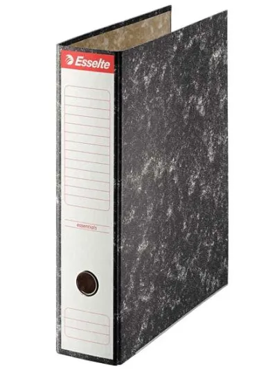 Esselte Archivador De Palanca Formato Folio - Lomo 75Mm - Capacidad Para 500 Hojas - Color Negro Jaspeado