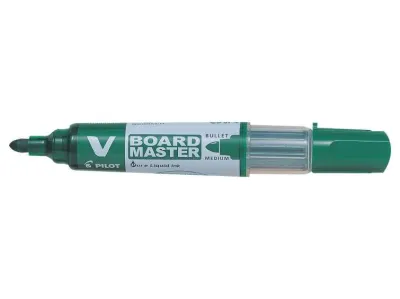 Pilot V-Board Master Begreen Rotulador Pizarra Blanca 6mm Punta Redonda Verde Recargable