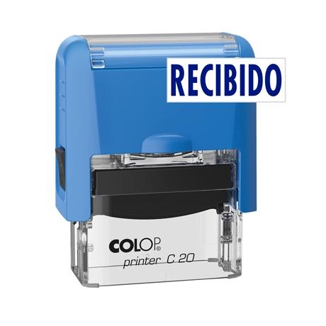 Colop Sello Printer C20 Formula " Recibido " Almohadilla E/20 14X38Mm Azul