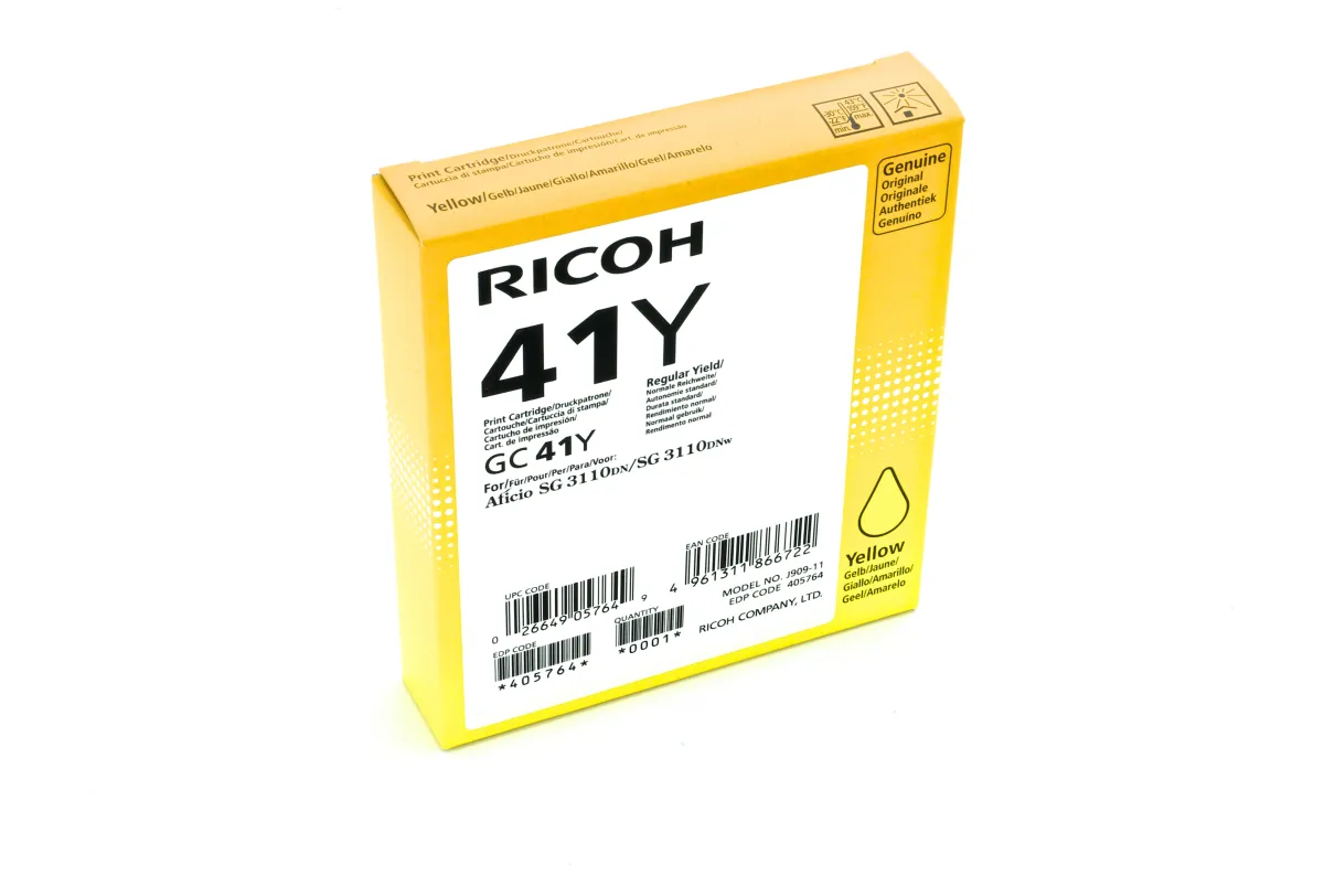 Ricoh GC41 Amarillo Cartucho de Gel Original para Impresoras