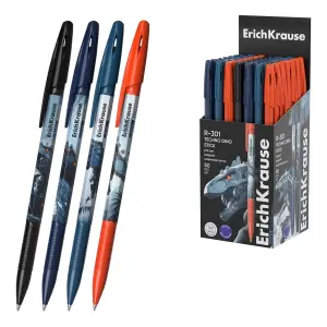 ErichKrause R-301 Bolígrafo Techno Dino 0.35mm Tinta de Secado Rápido Azul