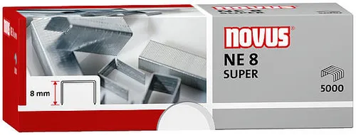 Novus Grapas NE 8 Super para Grapadoras Eléctricas - Caja 5000 Unidades