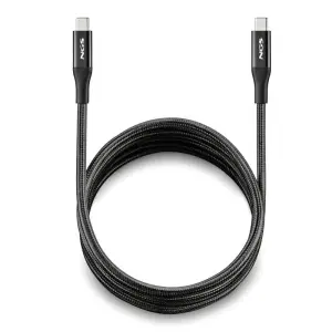 NGS Cable USB-C Macho a USB-C Macho 2m - Carga Ultrarápida 240W - Negro