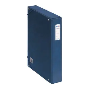 Dohe Caja para Proyectos Lomo 5cm Cartón Forrado Papel Impreso Plastificado Azul