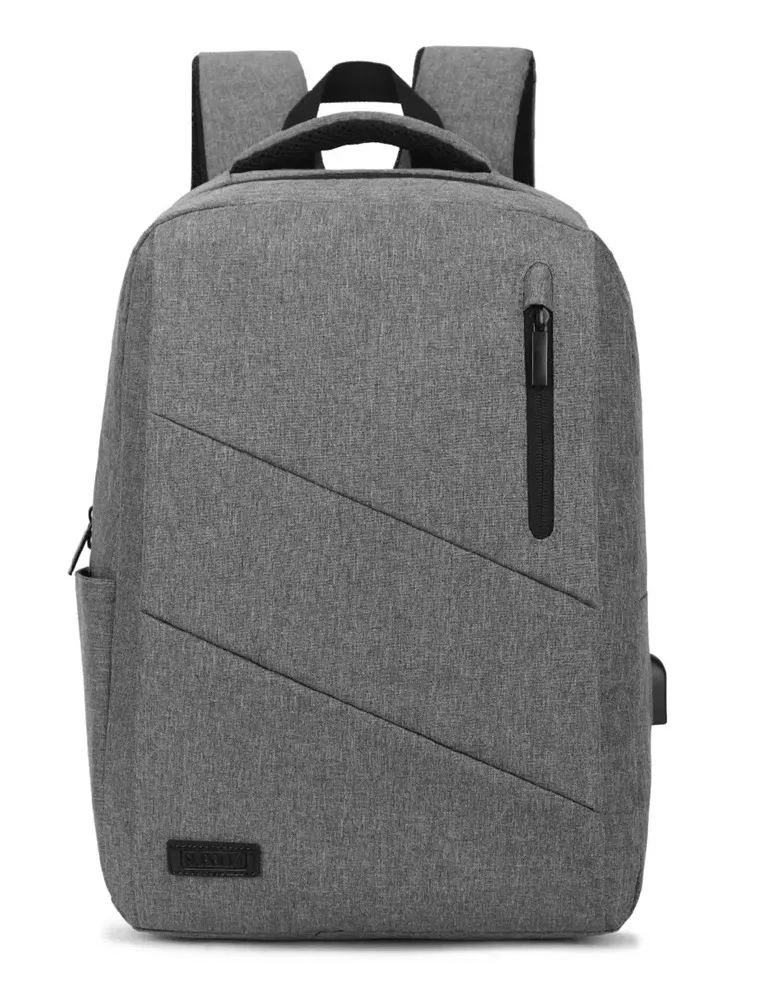 Subblim Mochila City - para Portatiles de hasta 15,6" - Resistente al Agua - Diseño Actual y Practico - Correas Ajustables - Color Gris