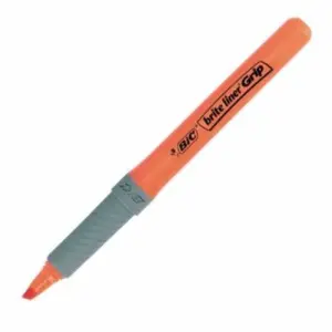 Bic Marcador Fluorescente Grip Texturizado Punta Biselada Color Naranja 1.60-3.30 mm