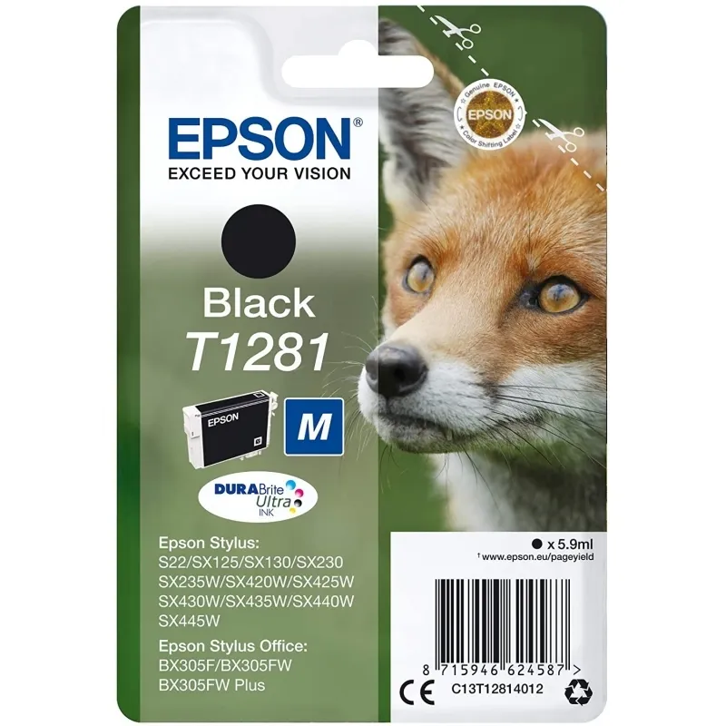 Epson Cartucho T1281 Negro Original para Impresoras