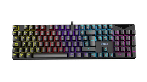 Krom Kasic Teclado Juego Usb Qwerty Inglés Negro