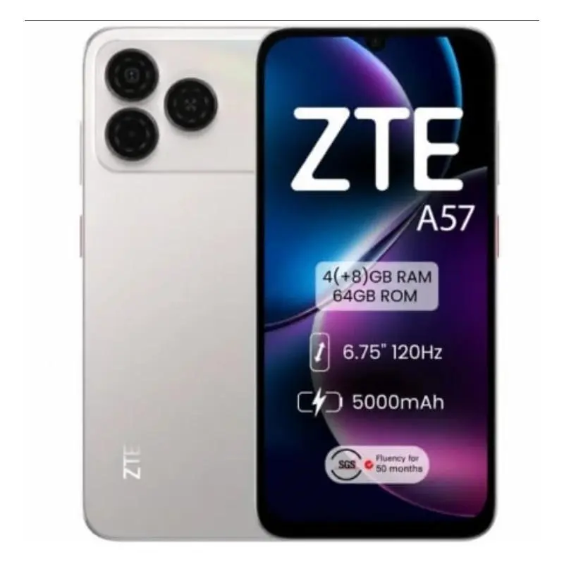 ZTE Blade A57 6.75" 4GB RAM 64GB Almacenamiento Plata