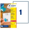 Avery Etiquetas Adhesivas Para Enmascaramiento 199,6x289,1mm Láser 1x25h Blanco