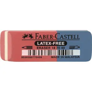 Faber Castell Goma de Borrar Biselada Mixta para Grafito y Tinta