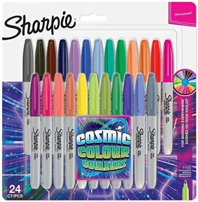 Sharpie Marcador Permanente Cosmic Fine Punta Redonda 0.9Mm C/Surtidos Blíster 24 Ud