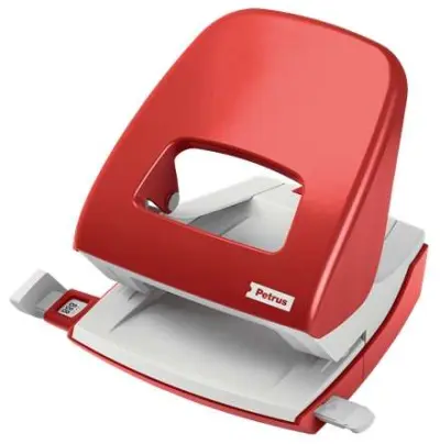 Petrus 62 WOW Taladro Metálico - Hasta 30 Hojas - Punzones 5.5mm - Color Rojo