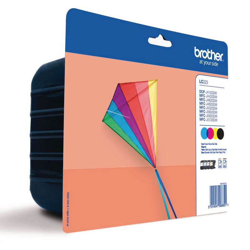 Brother Lc223 Pack De 4 Cartuchos De Tinta Originales - Lc223Valbp