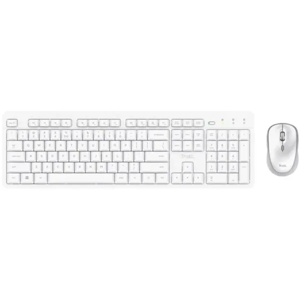 Trust Ody II Teclado y Mouse Inalámbricos Silenciosos Blancos 25467