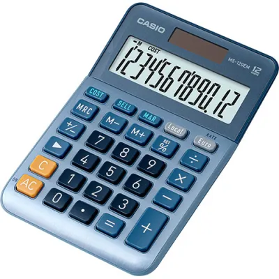 Casio Calculadora de Oficina Sobremesa Azul MS-120EM