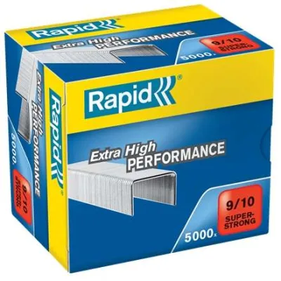Rapid Super Strong Caja de 5000 Grapas 9/10 - Alambre Galvanizado - Patilla 10mm